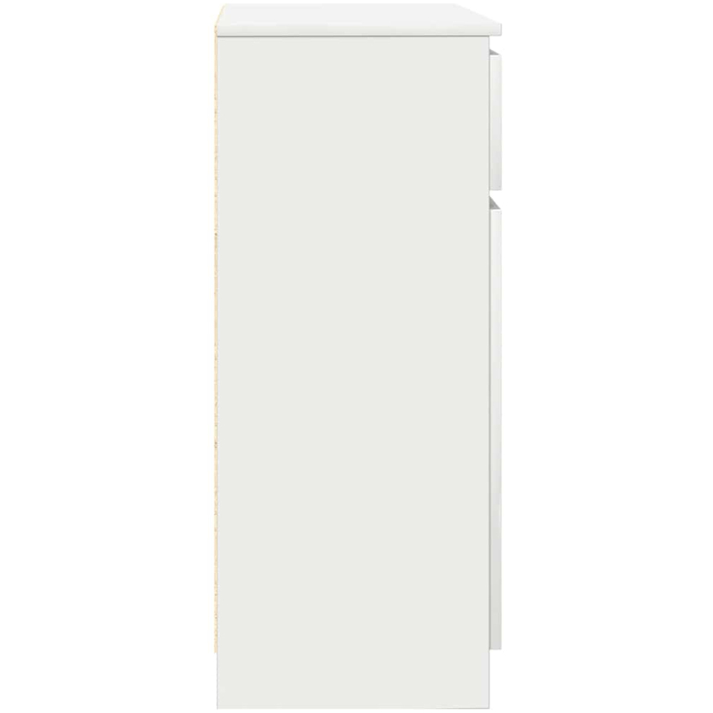 vidaXL 2 Door Single Drawer White Sideboard Image 6