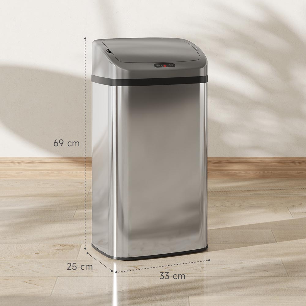 HOMCOM Stainless Steel Sensor Kitchen Bin 48L Image 9