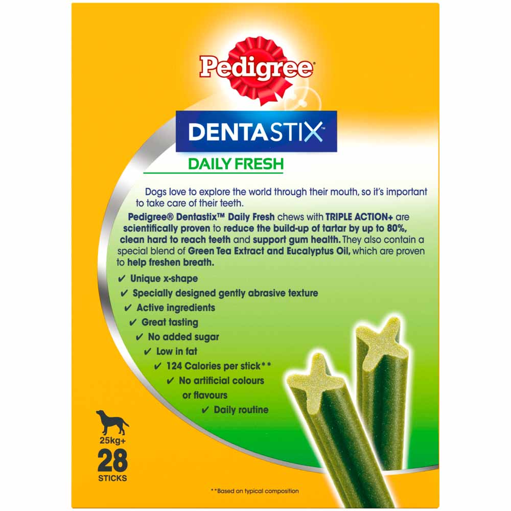 Pedigree 28 pack Dentastix Daily Oral Care Dog Treats for Large Dogs Image 4