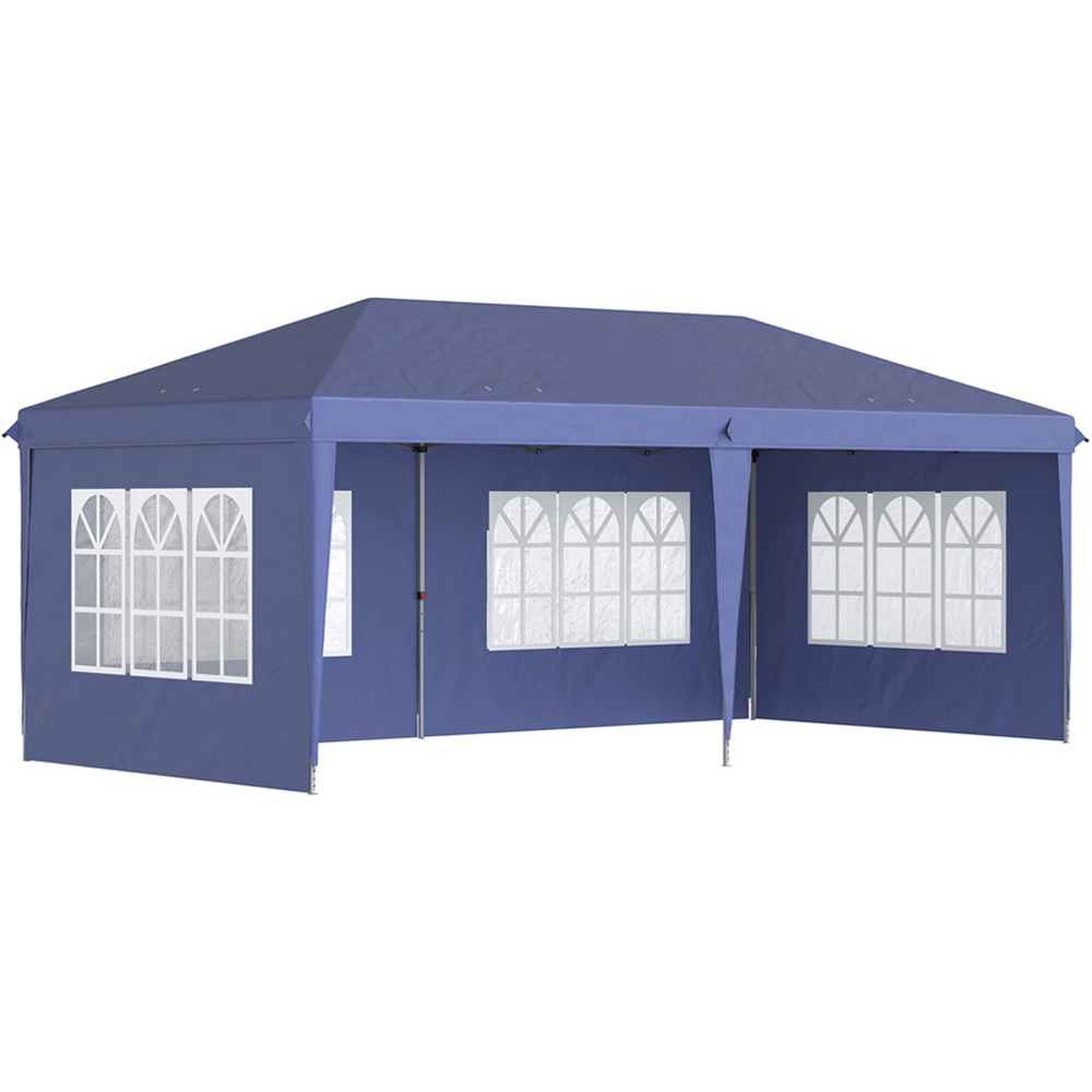 Outsunny 3 x 6m Blue Heavy Duty Gazebo Party Tent with Bag Image 3