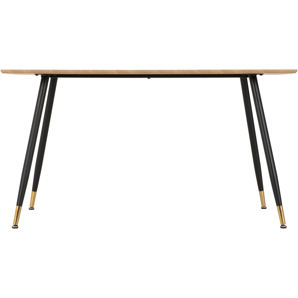 Seconique Hamilton Black Medium Oak Effect Dining Table Medium Image 4