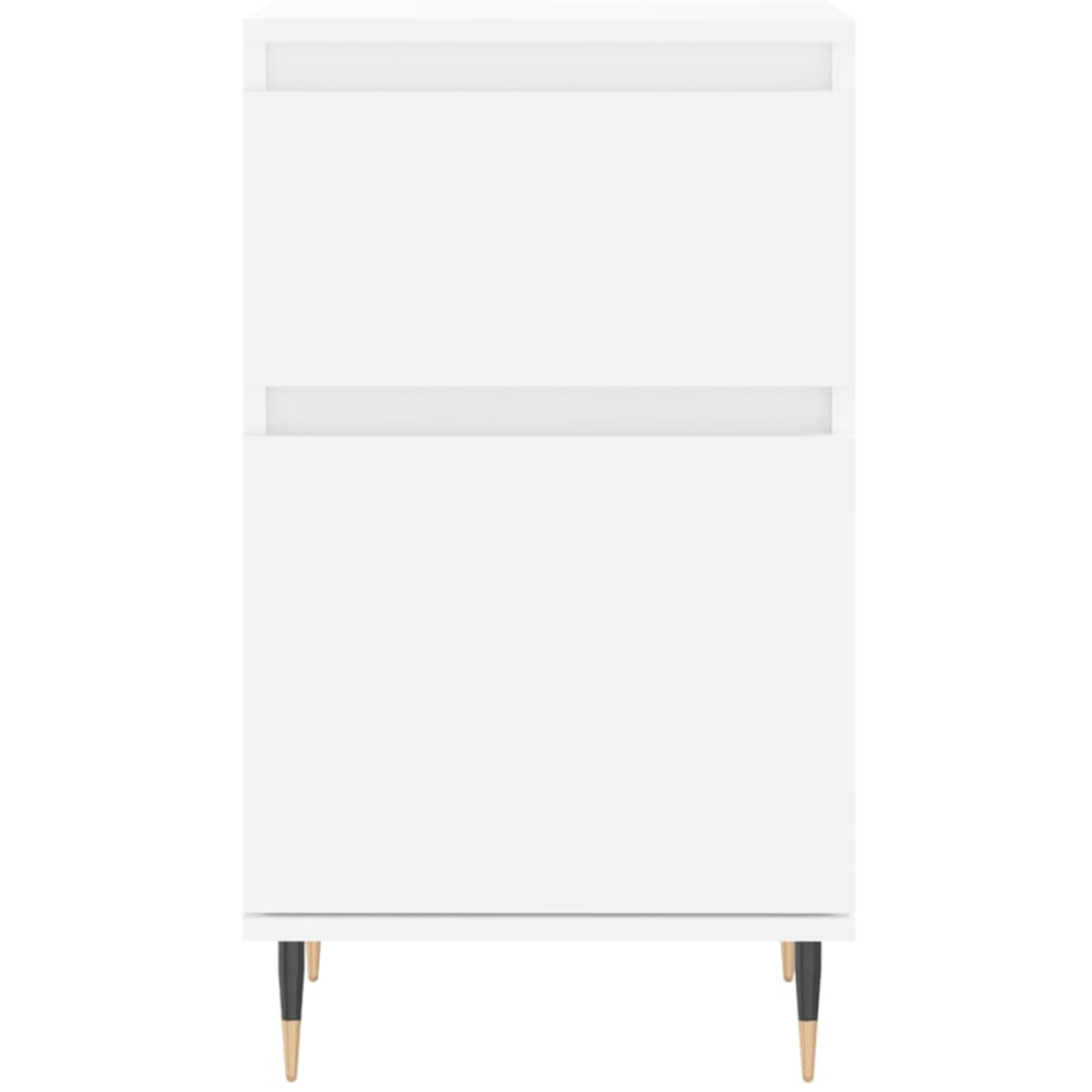 vidaXL Single Door Single Drawer White Sideboard Set of 2 Image 6