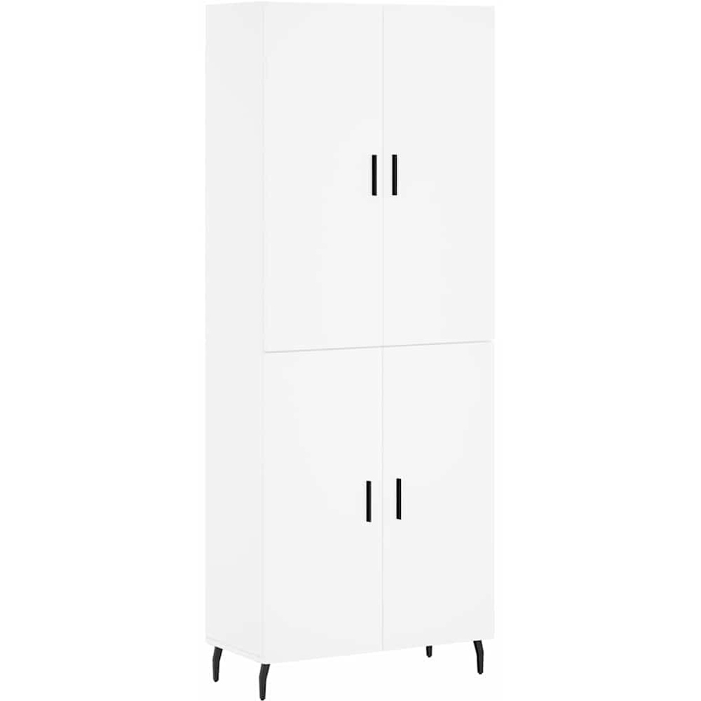 vidaXL 4 Door White Highboard Image 2