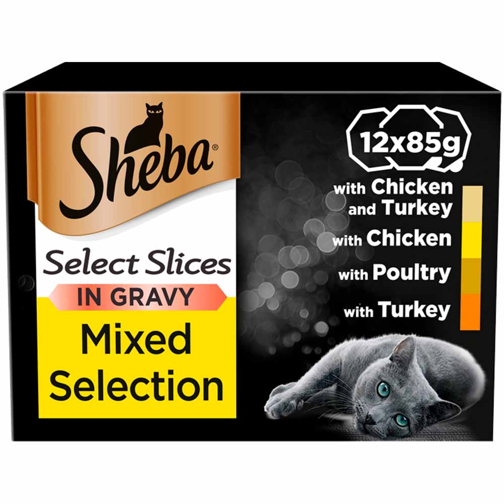 Sheba Select Slices Poultry in Gravy Cat Food Trays 12 x 85g Image 1