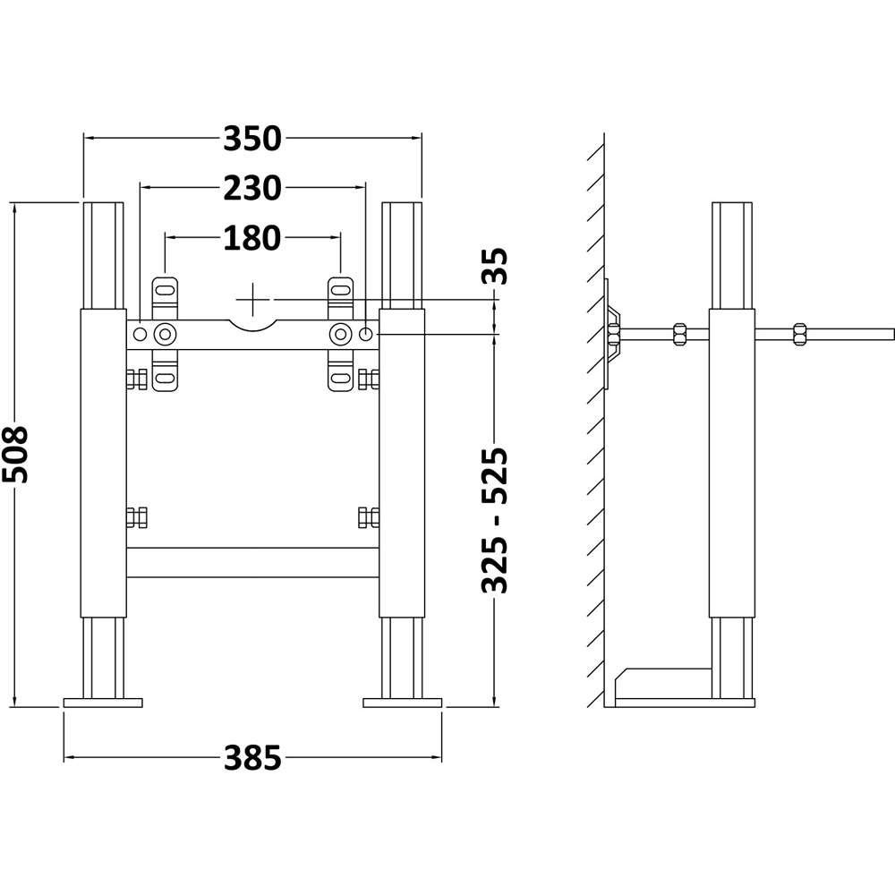 nuie Ceramics Accessories White Standard Wall Frame Image 2