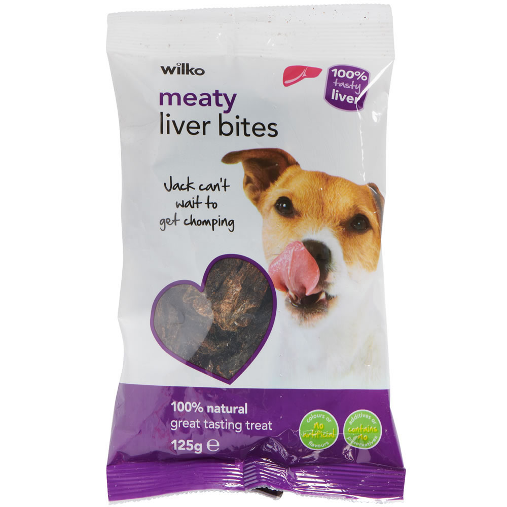 Wilko Dog Treats Meaty Liver Bites 125g Wilko