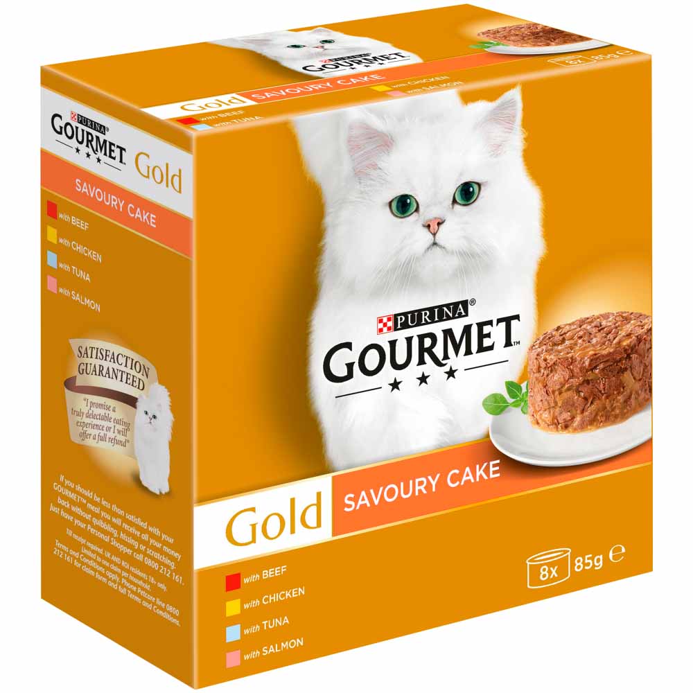 Gourmet Gold Savoury Cake Meat and Fish Cat Food 8 x 85g Image 3