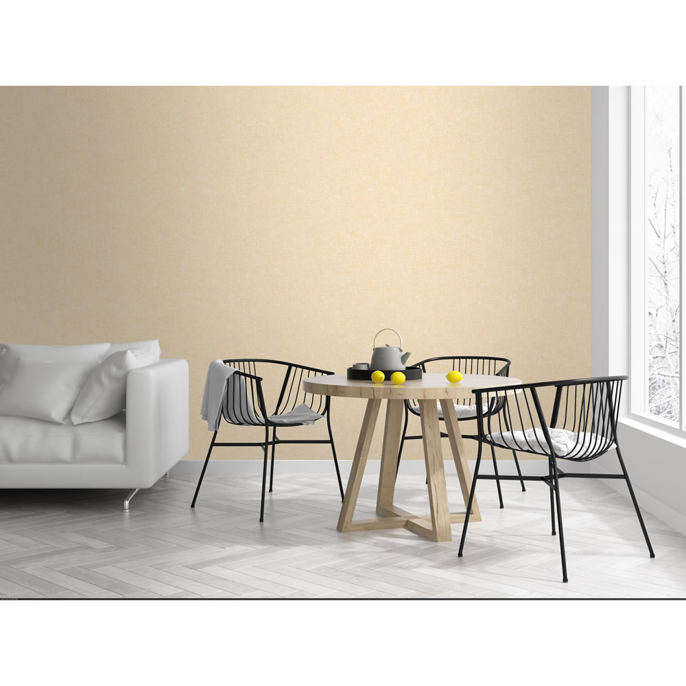 Wilko Linen Texture Yellow Image 2