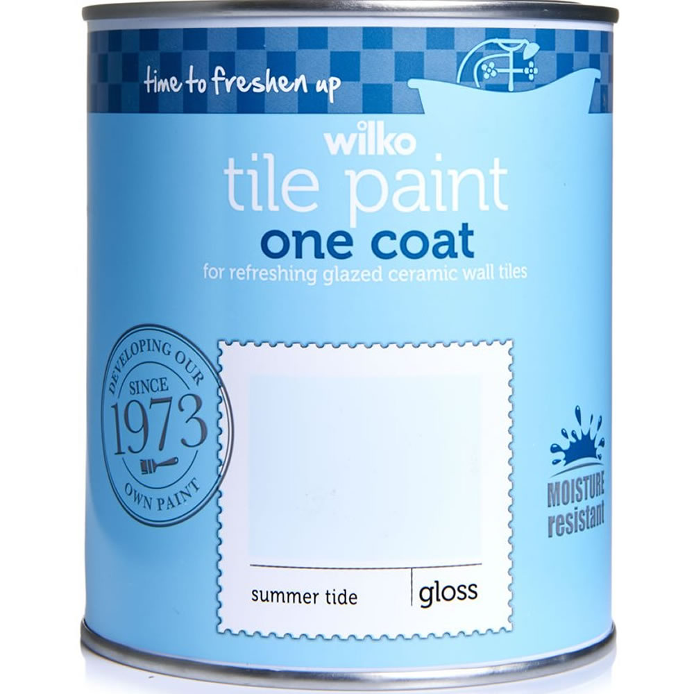 Wilko Summer Tide Tile Paint 750ml Image 1