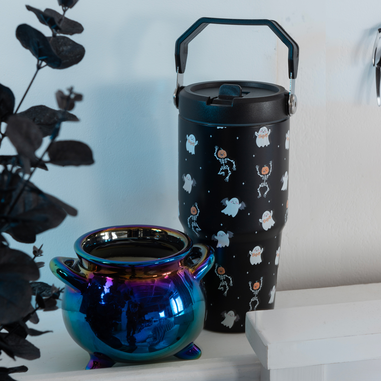 Cauldron Candle Blue Image 2