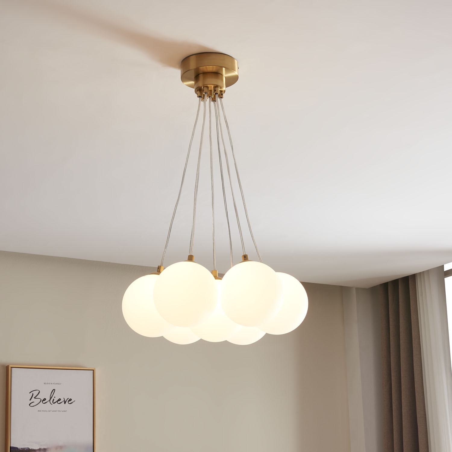 Gold Lottie 7 Ball Fitting Ceiling Light Image 2