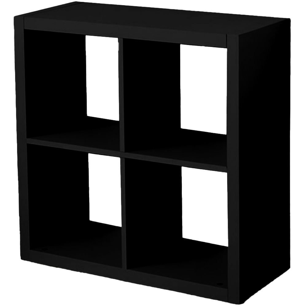 Wilko Oslo 4 Shelf Black Cube Storage Unit Image 3