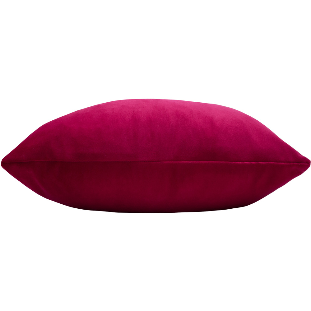 Paoletti Sunningdale Cerise Rectangular Velvet Cushion Image 2