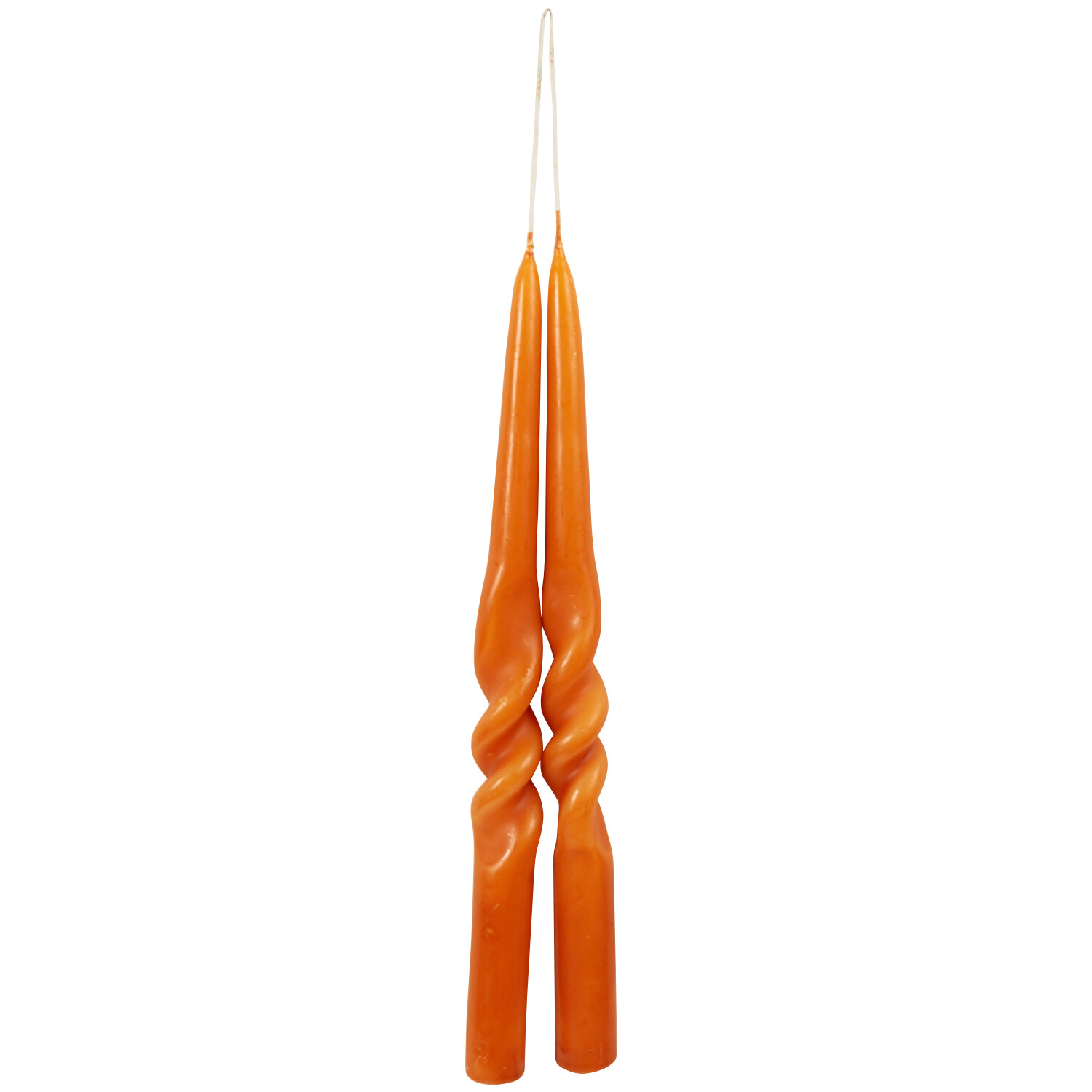 Set of 2 Jewel Twist Taper Candles - Green, Orange, or Red Image 8