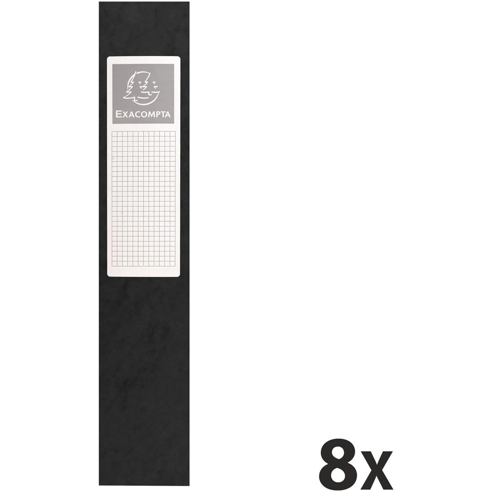 Exacompta A4 Black Pressboard Box File 8 Pack Image 7