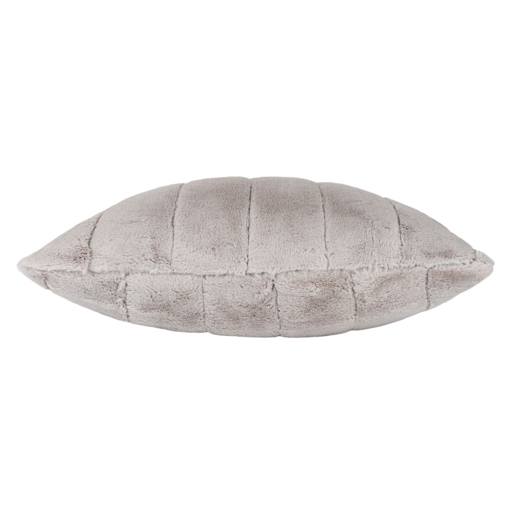 Paoletti Empress Grey Faux Fur Cushion Large Image 2