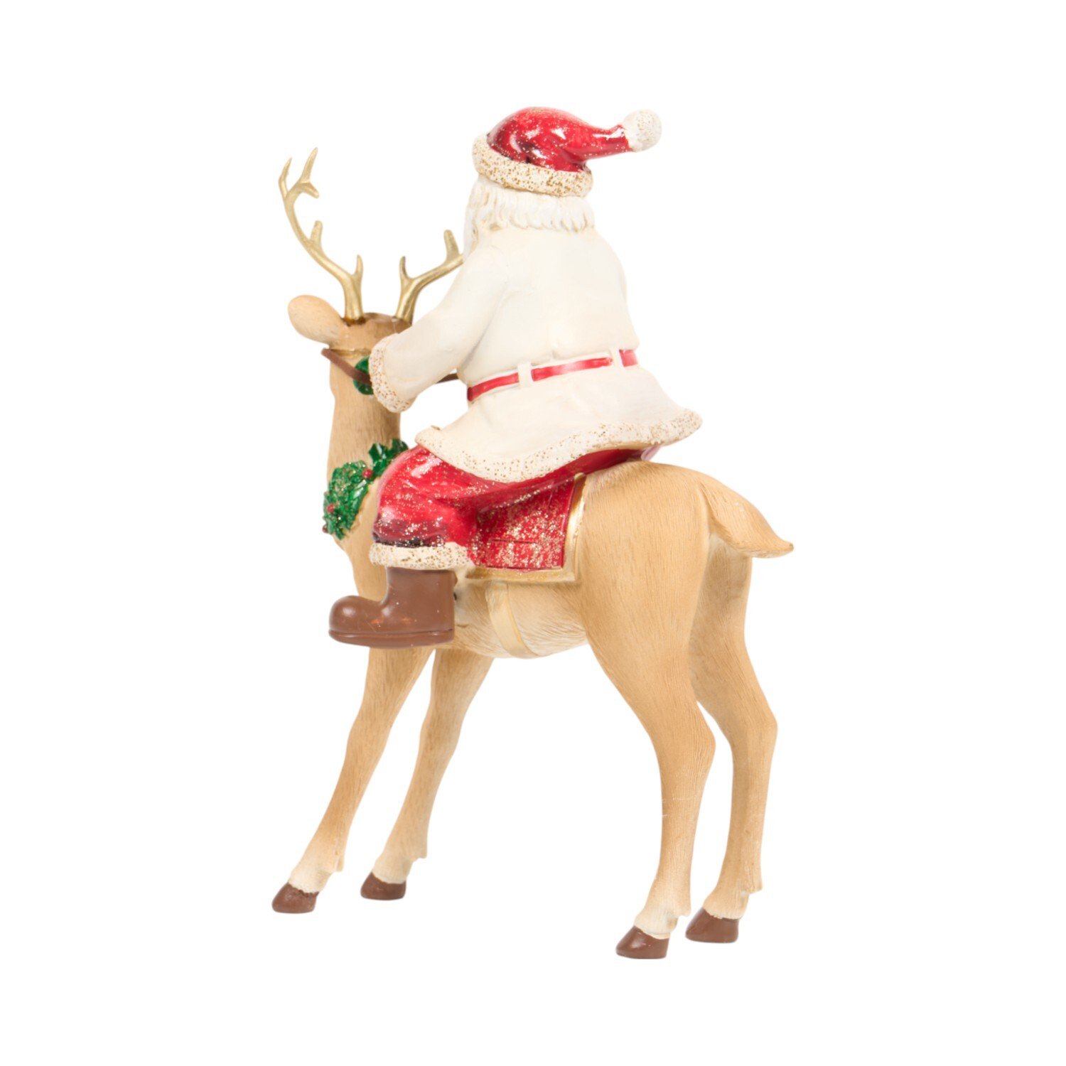 Santa Claus Riding Reindeer OrnamentNeutral Image 3