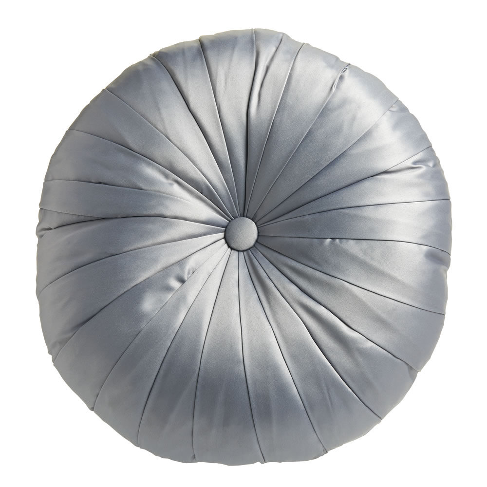 Wilko Grey Mini Round Cushion 33 x 33cm Image