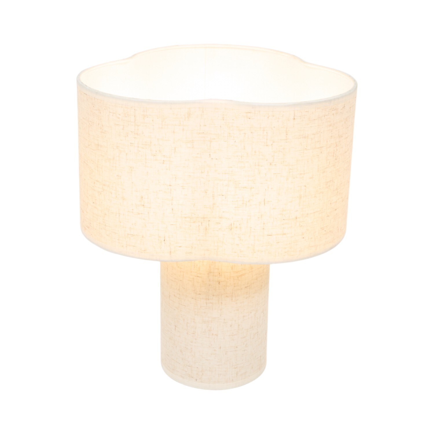 Linen Table Lamp Beige Image 3