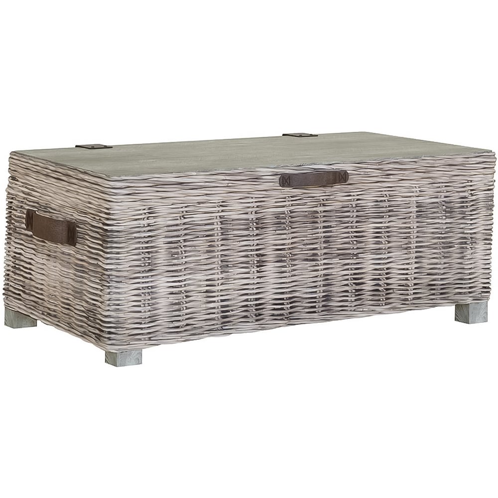 FWStyle Maya Light lime Wash Handmade Lift Up Storage Coffee Table Image 2