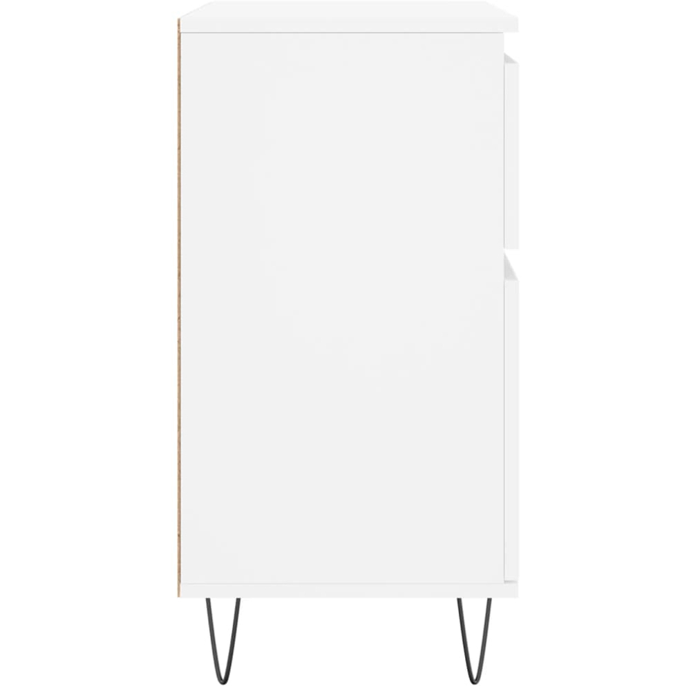 vidaXL 2 Door 2 Drawer White Sideboard Image 7