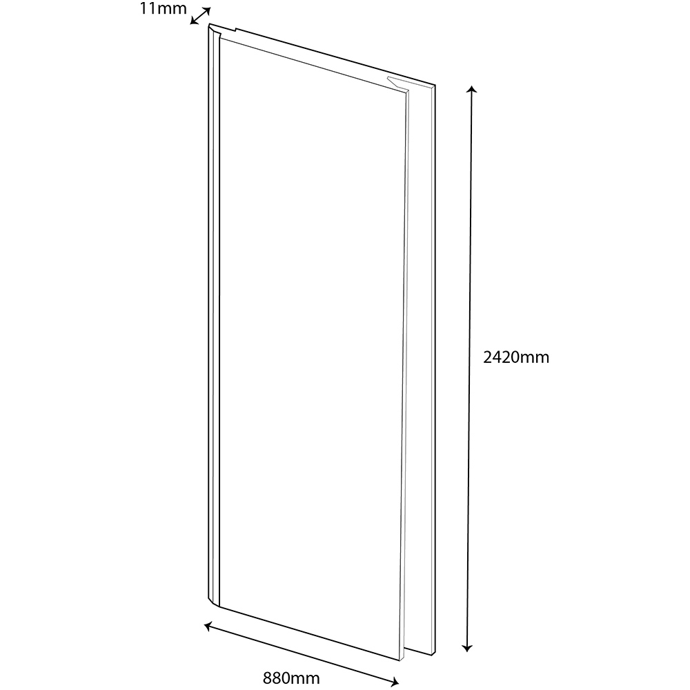 Wetwall Mermaid 2420 x 880mm Bianco Marble Tongue and Groove Plywood Shower Wall Panel Image 5