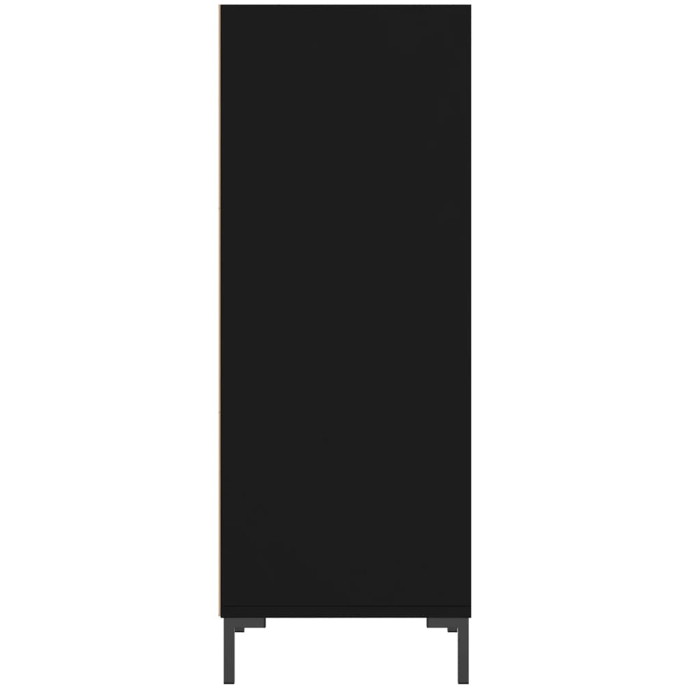 vidaXL 3 Shelf Black Wooden Sideboard Image 5
