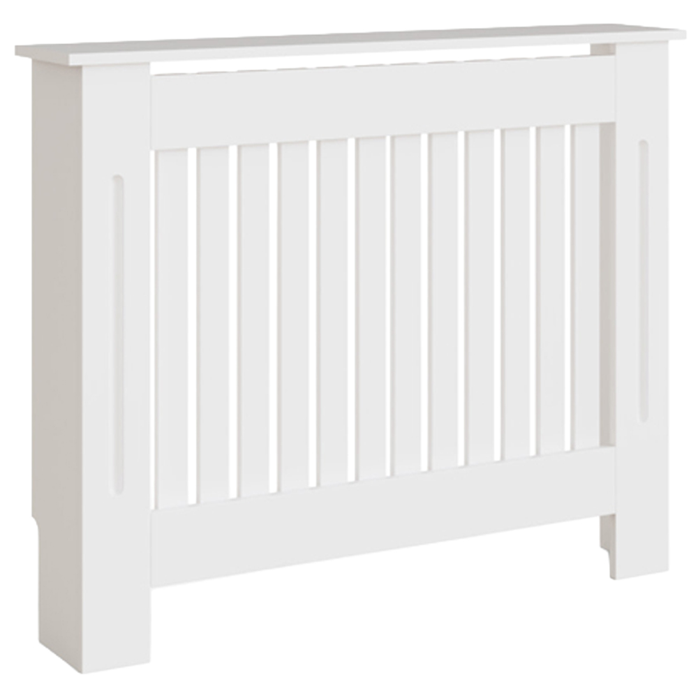 GFW Harrison White Open Slat Radiator Cover Medium Image 1