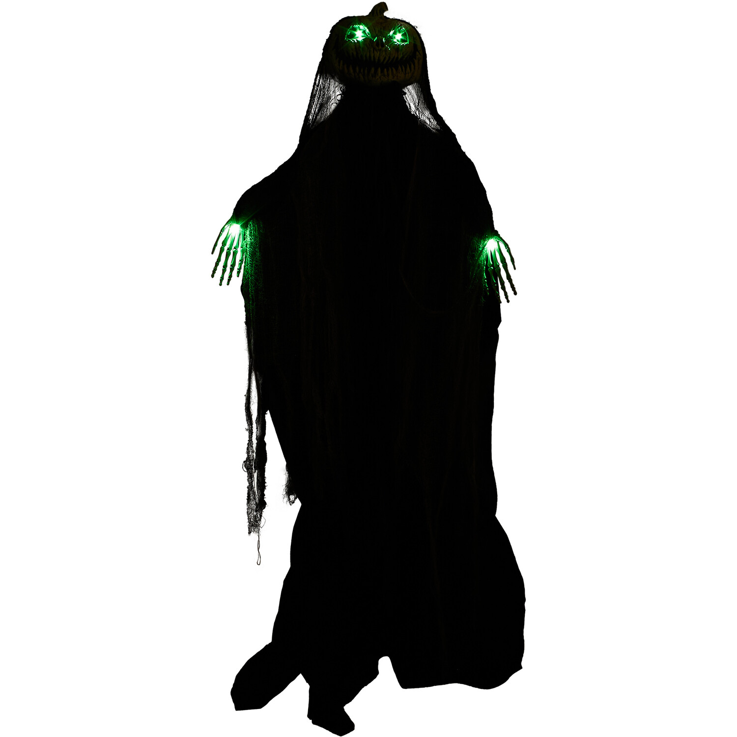 Standing Animated Pumpkin Character Black Image 4
