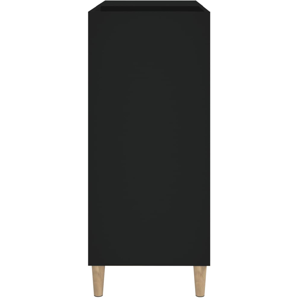 vidaXL 3 Shelf Black Record Cabinet Image 5