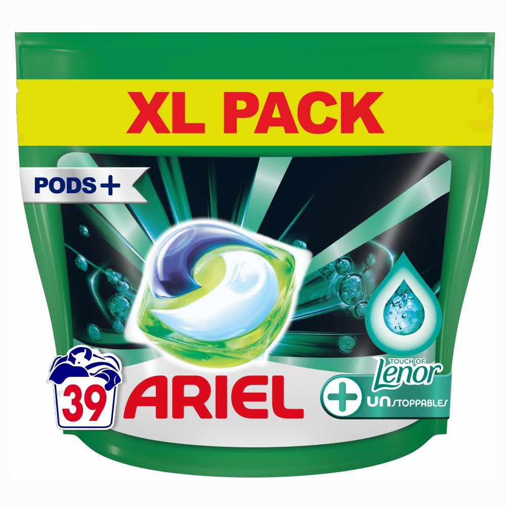 Ariel+ Unstoppables All-in-1 Pods Washing Liquid Capsules 39 Washes Image 2