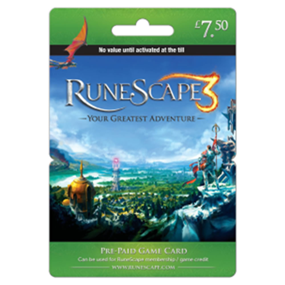 Runescape £7.50 Gift Card Image