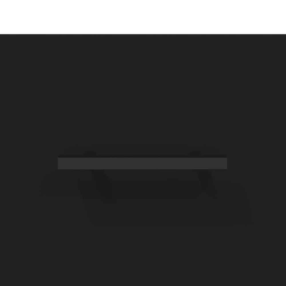 vidaXL 3 Drawer 3 Shelf Black TV Cabinet Image 9