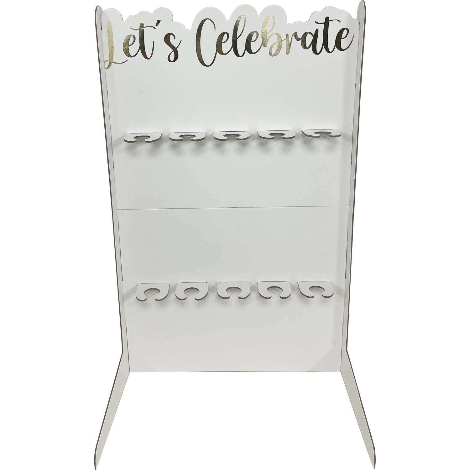 White Lets Celebrate Stand Party Decoration Image