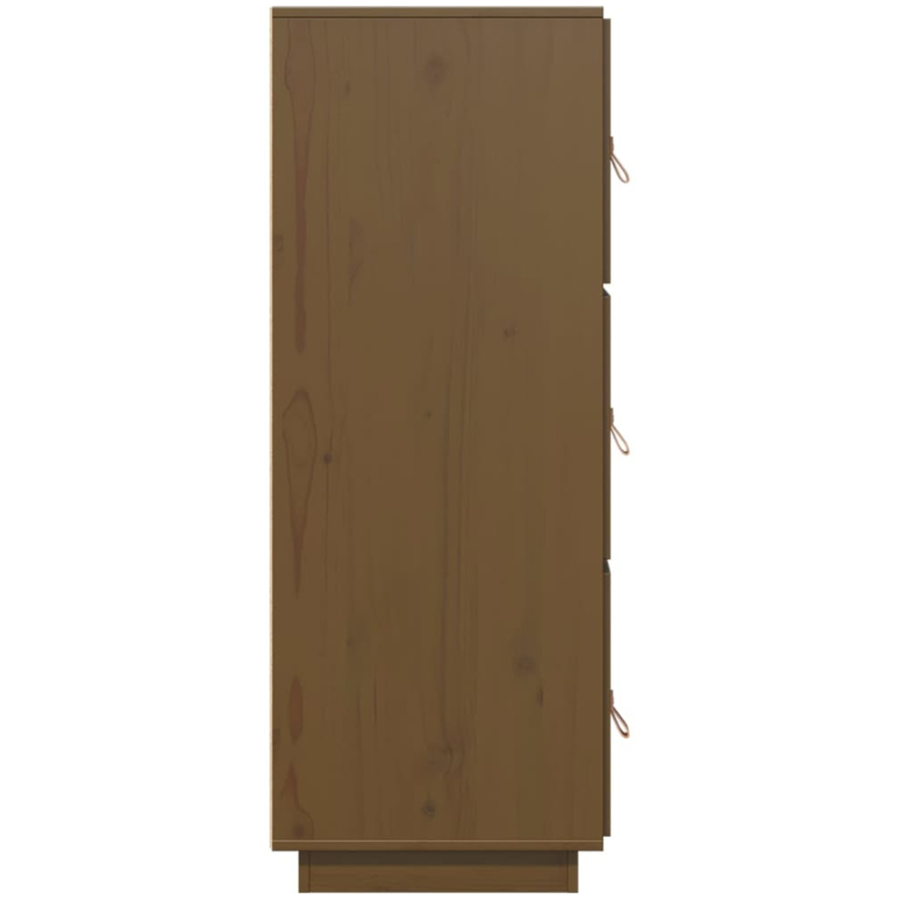 vidaXL 3 Door Honey Brown Solid Pine Wood Highboard Image 6