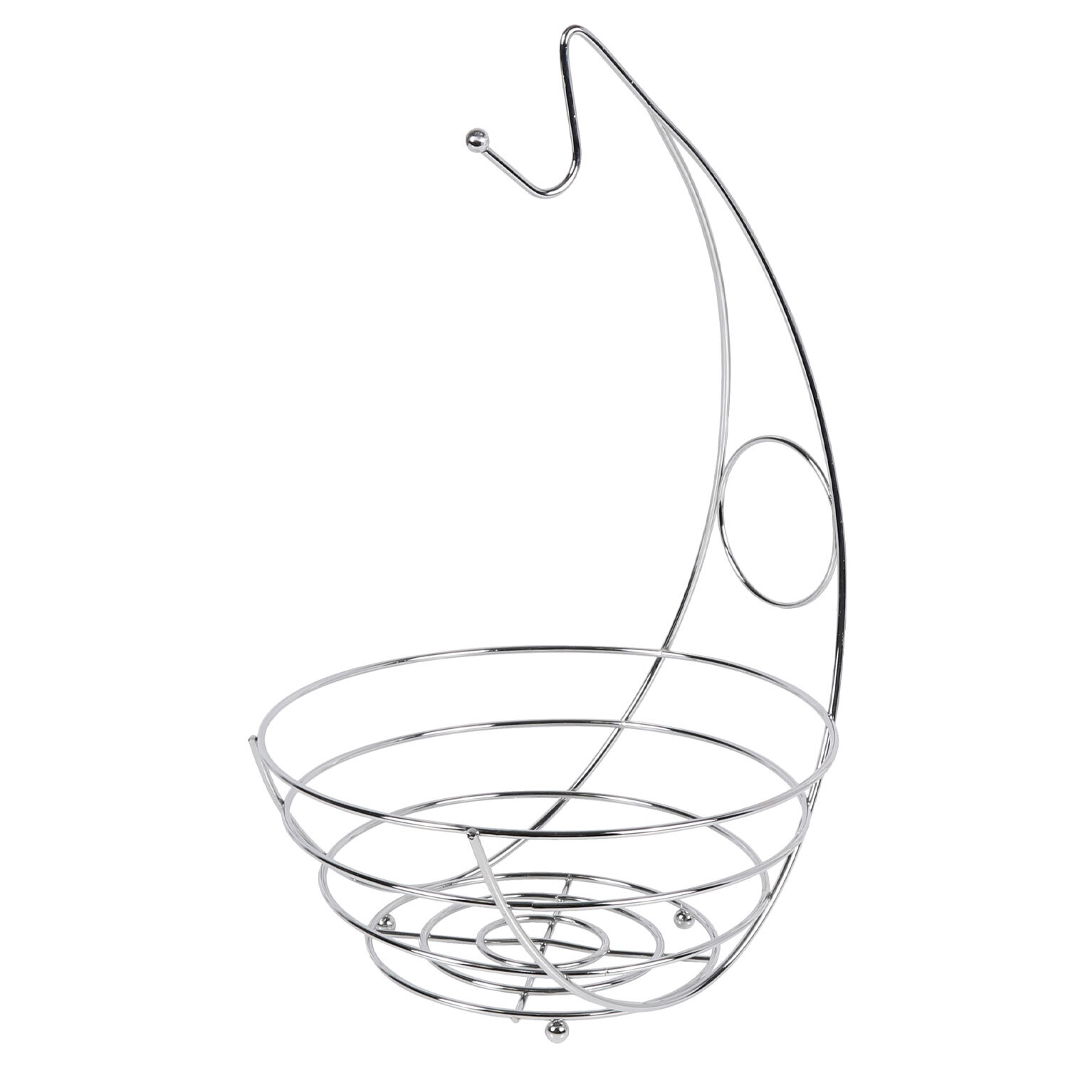 Chrome Banana Tree Wire Fruit Bowl Image