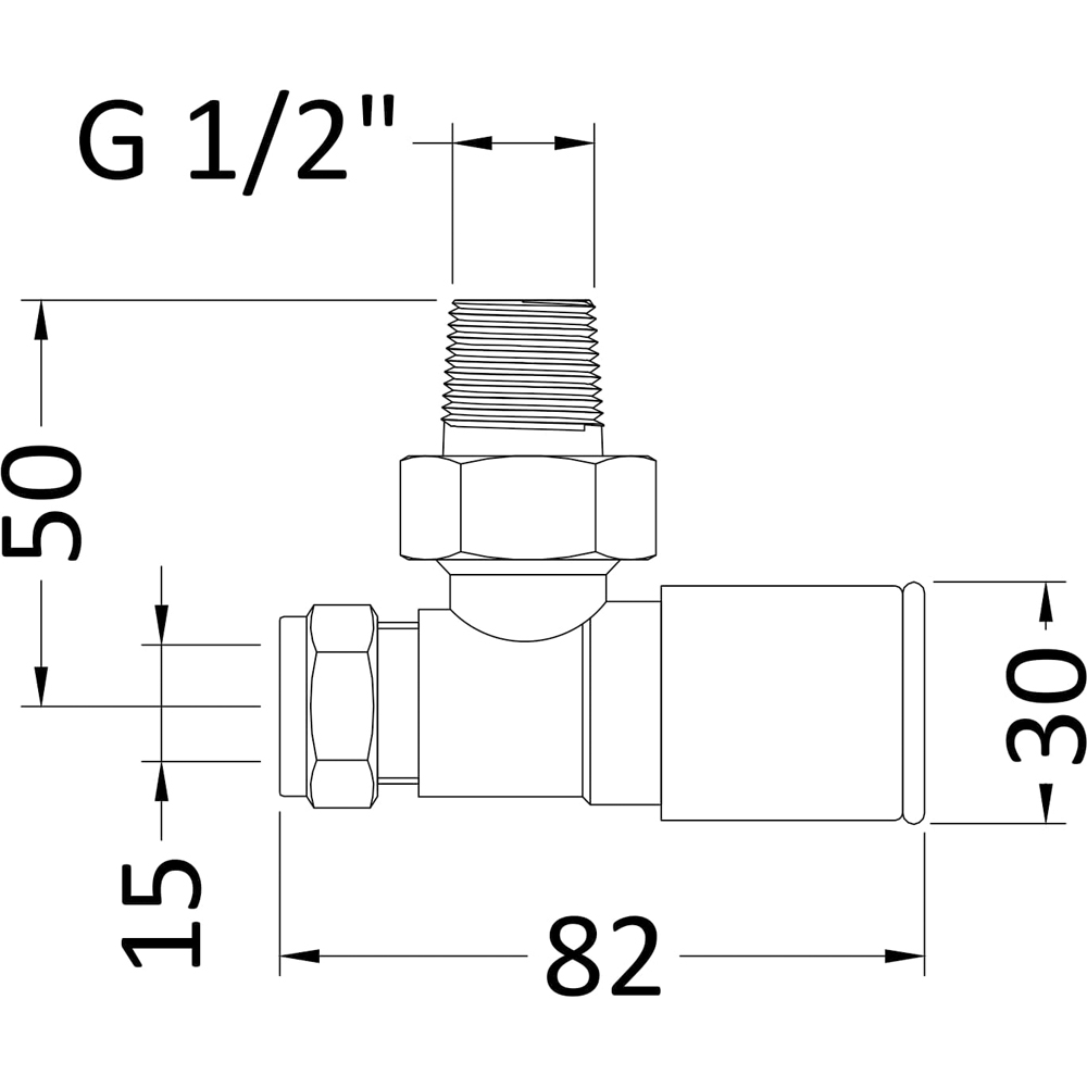 nuie Chrome Straight Radiator Valve 70mm 2 Pack Image 2