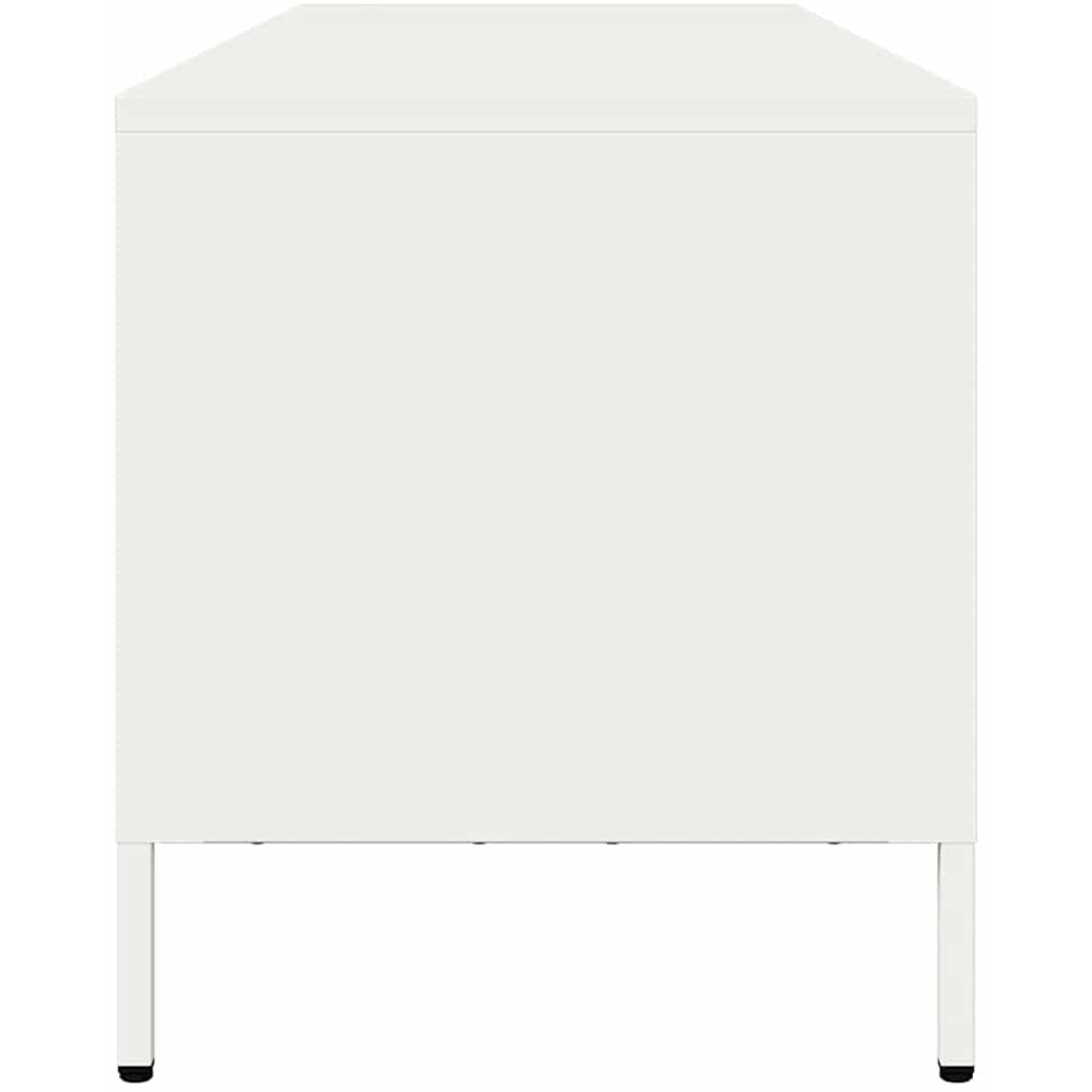 vidaXL 4 Drawer White Steel Industrial Style TV Cabinet Image 5