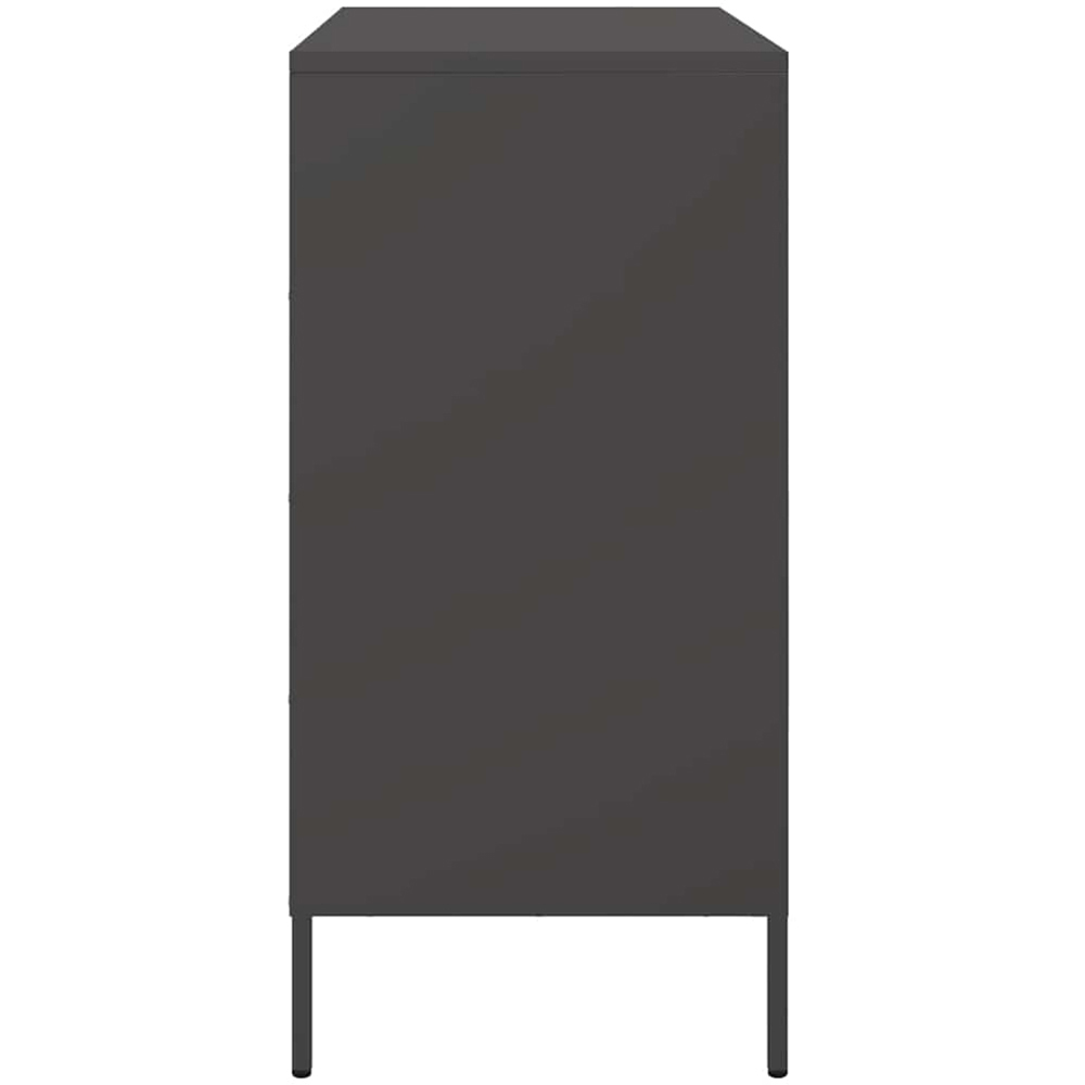 vidaXL 2 Door Black Steel Industrial Style Sideboard Image 7