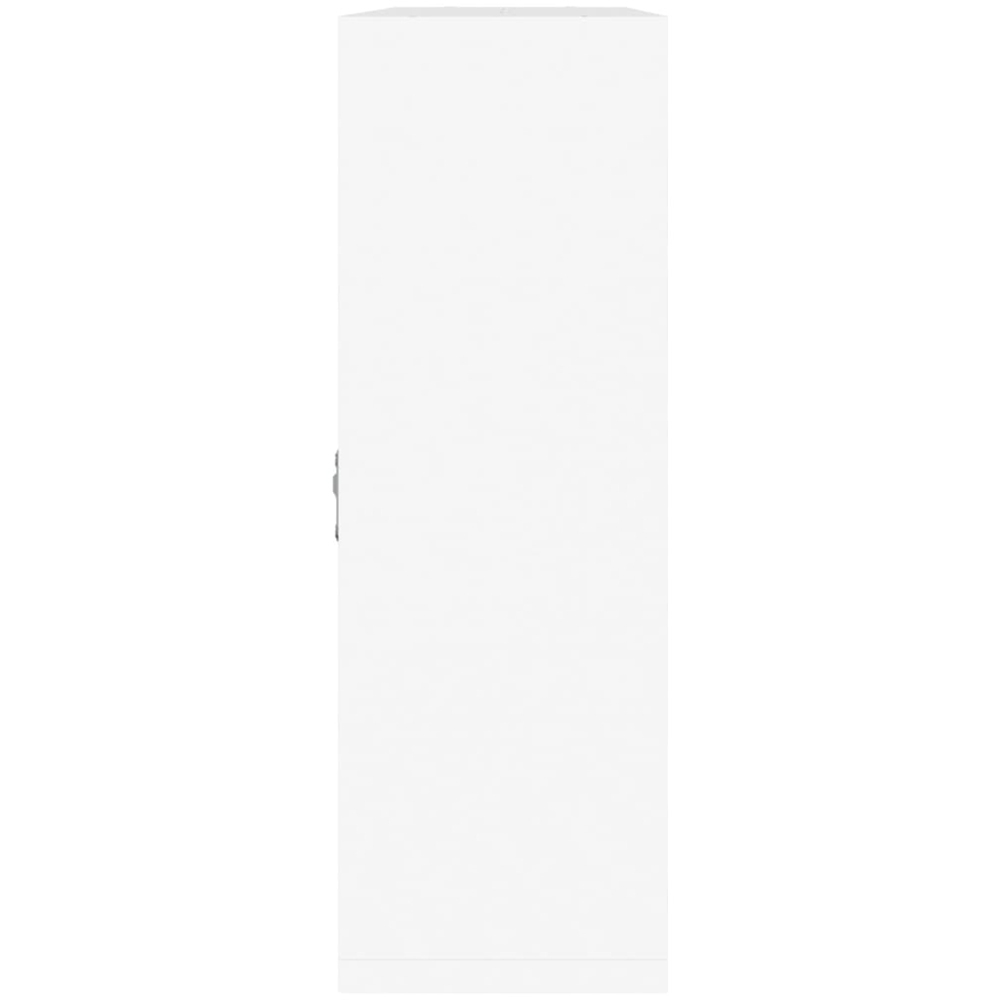 vidaXL 8 Shelf High Gloss White Floating Wall Shelf Image 4