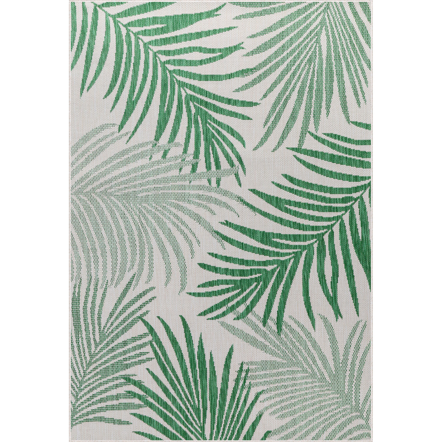 Jungle Palm Leaf Rug  - Green / 120cm Image 1