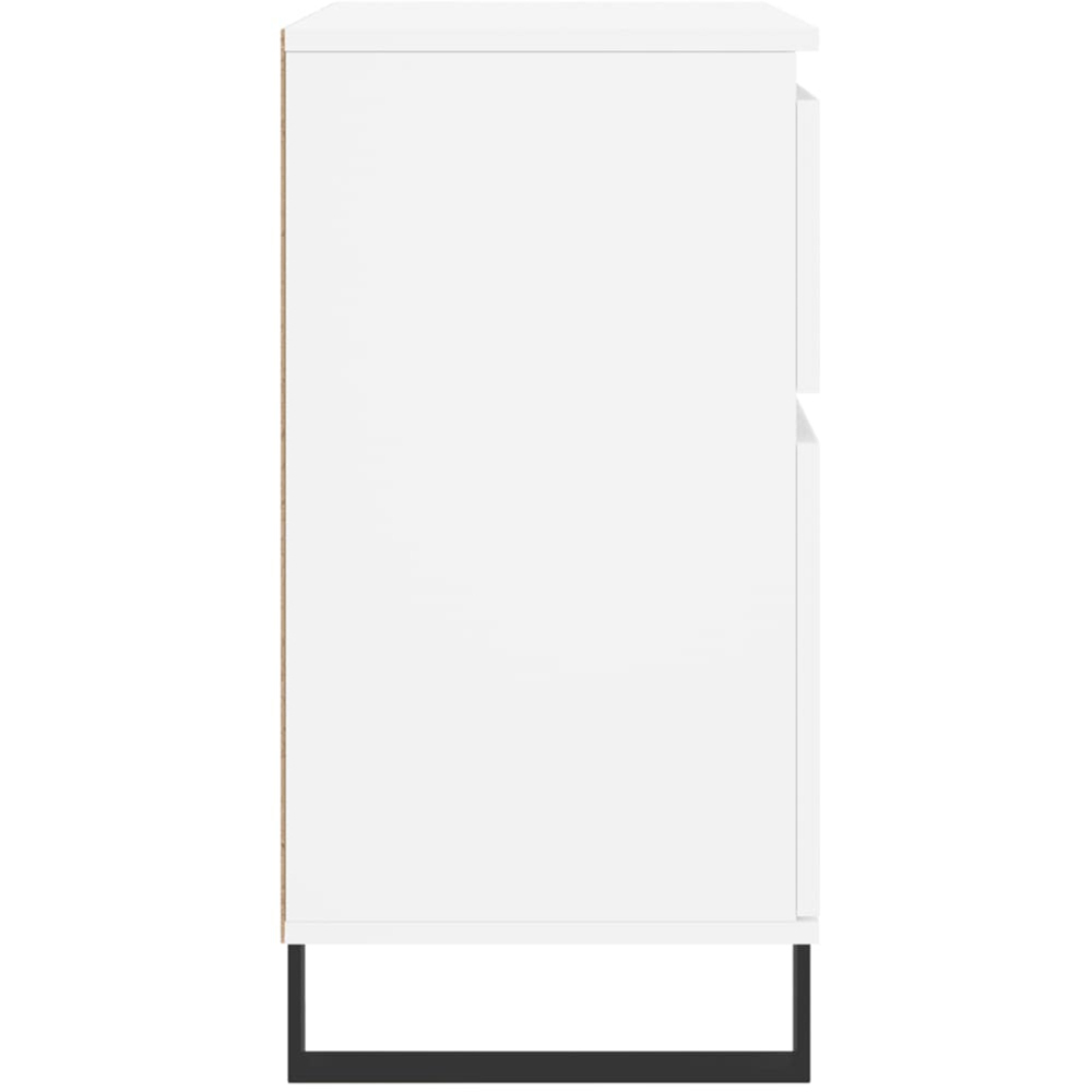 vidaXL 2 Door 2 Drawer White Sideboard Image 6
