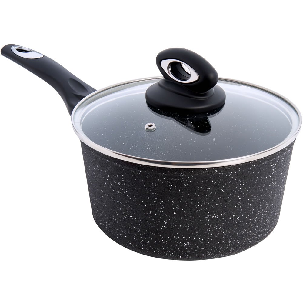 Wilko 20cm Aluminium Shot Blast Saucepan Image 1