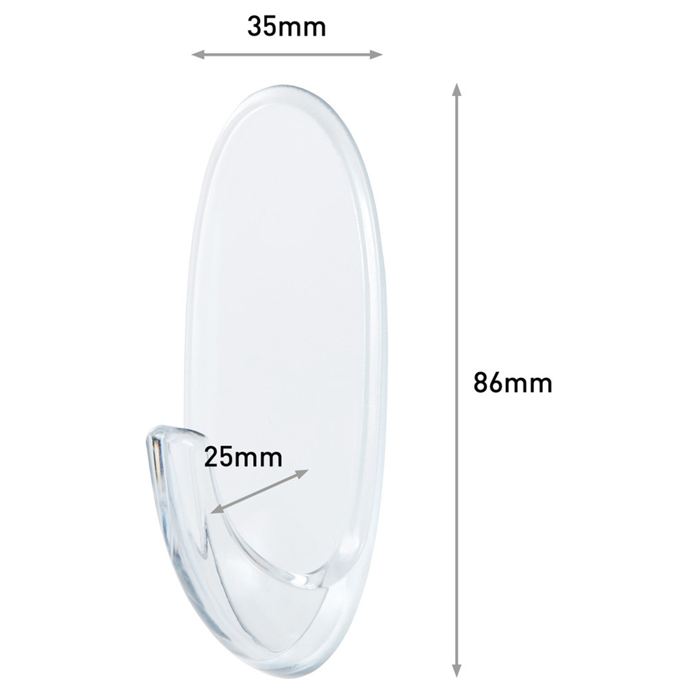 Command Large Clear Self Adhesive Hooks   Image 2