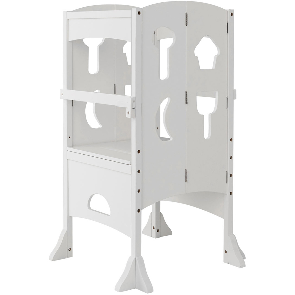 Costway White Kids Foldable and Adjustable Step Stool Image 2