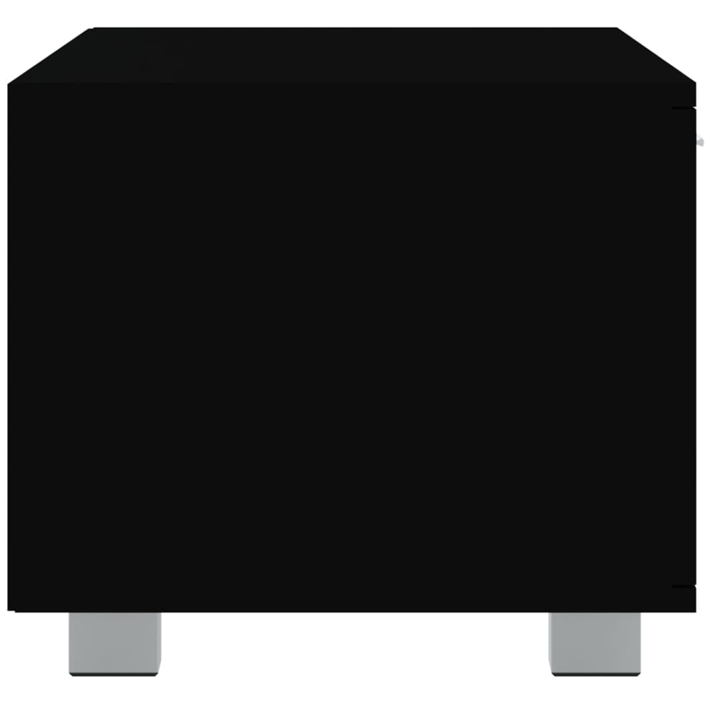 vidaXL 2 Door 2 Shelf Black TV Cabinet Image 6