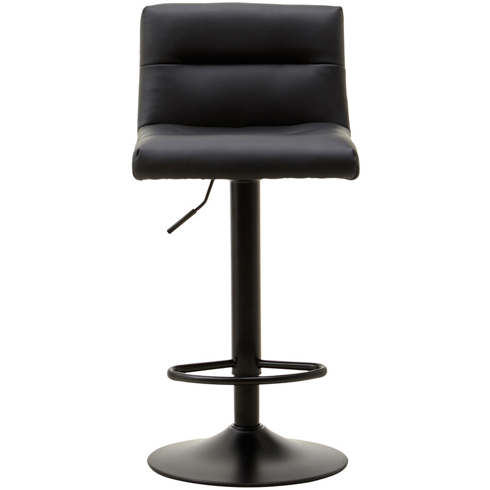 Premier Housewares Baina Black Leather Effect Bar Stool Image 2