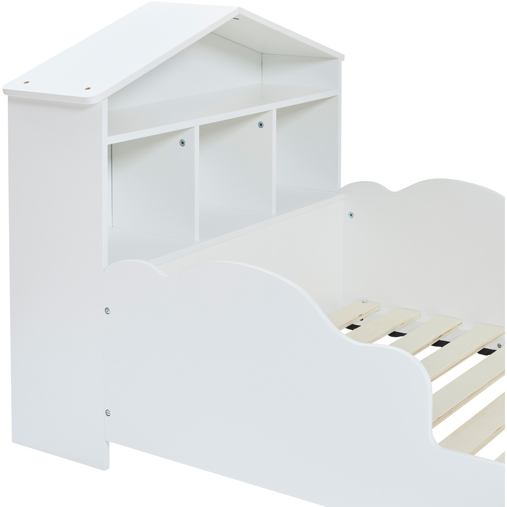 Liberty House Toys Kids White Toddler Bed with Bookcase Image 4