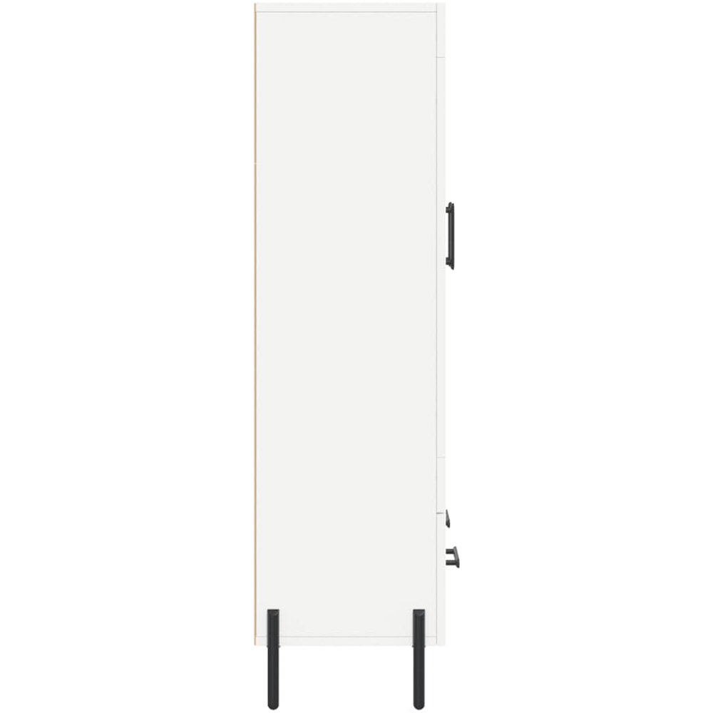 vidaXL 2 Glass Door 2 Drawer White Highboard Image 7