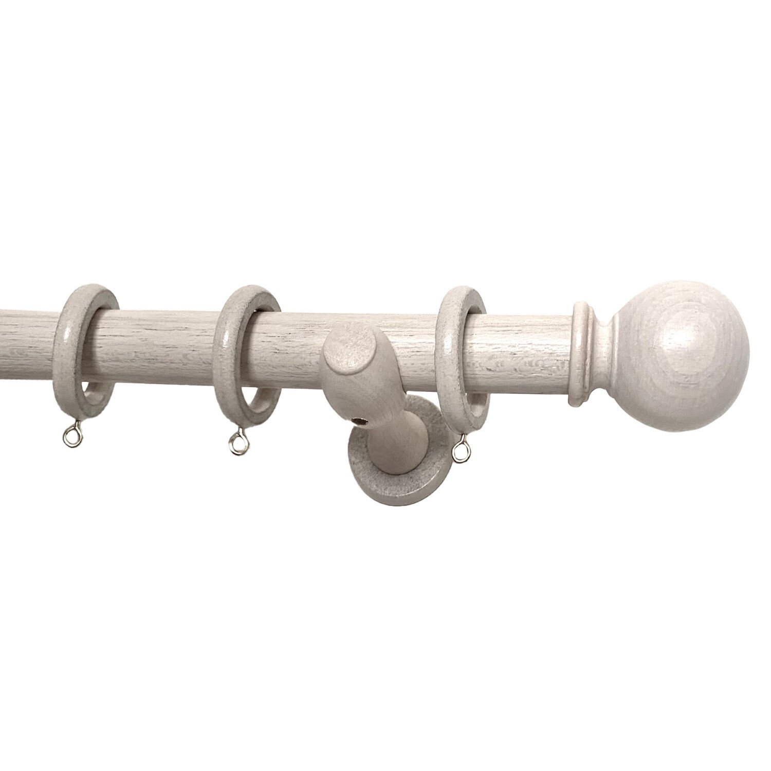 Richmond Curtain Pole - Vintage White / 150cm Image 2